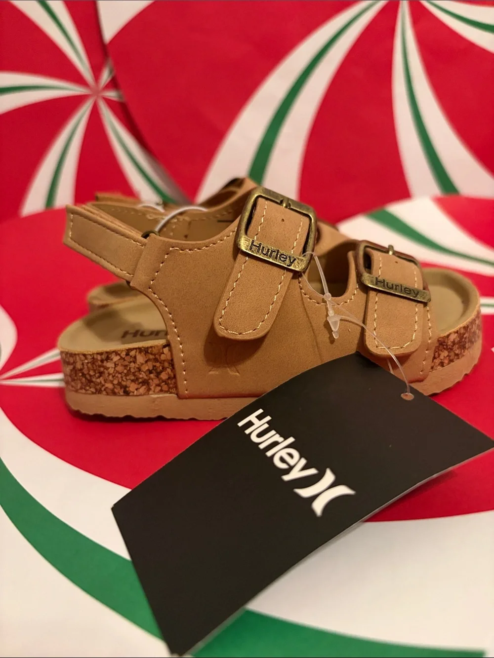 Hurley Kids Brown/Tan Double Buckle Sandals